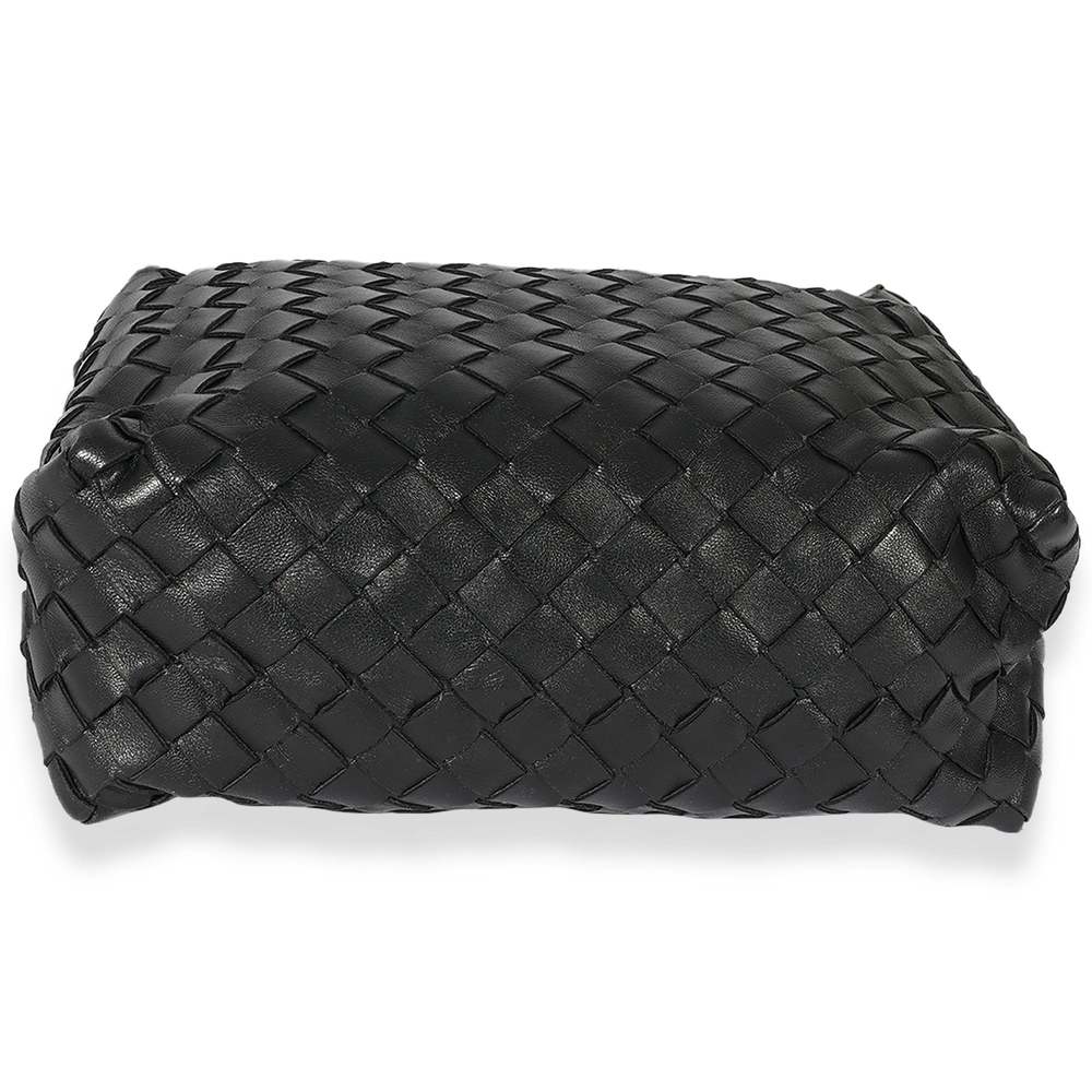 Bottega Veneta Black Intrecciato Leather Medium Loop Crossbody Bag - Picture 5 of 8